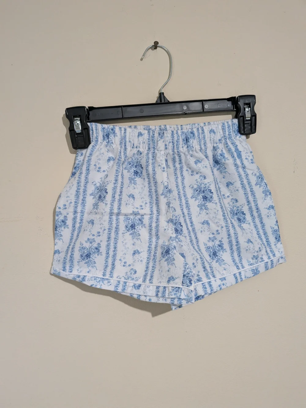 Ralph Lauren Light Blue Floral Stripe Short Pajama Set